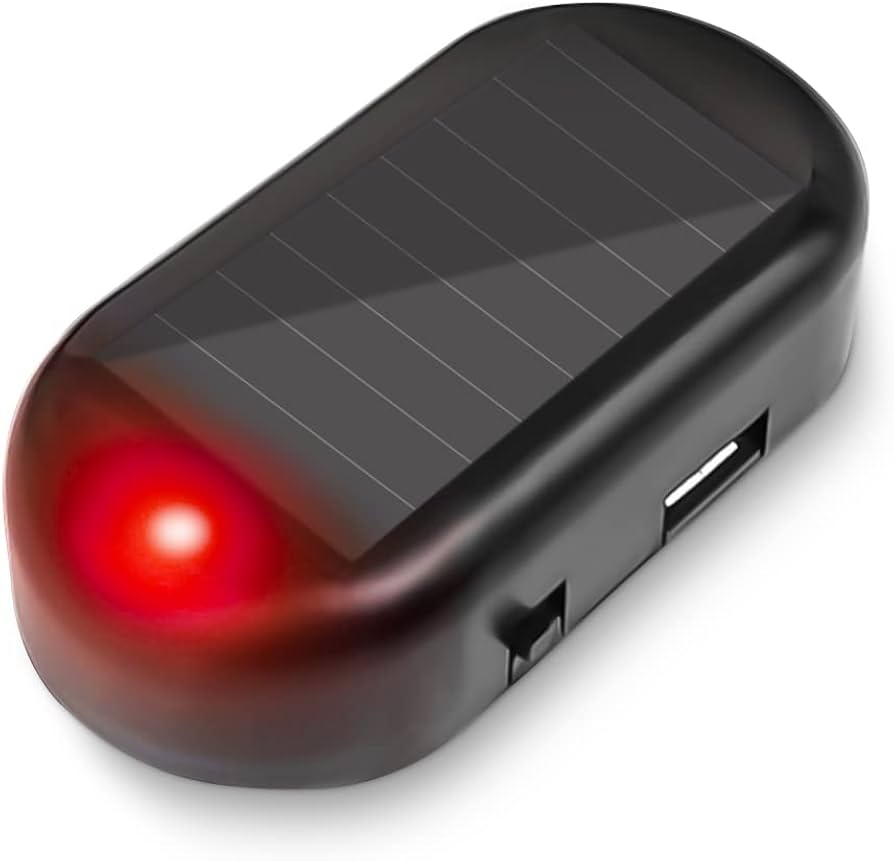 🦈 Solar LED Shark Antenna + Alarm Simulator