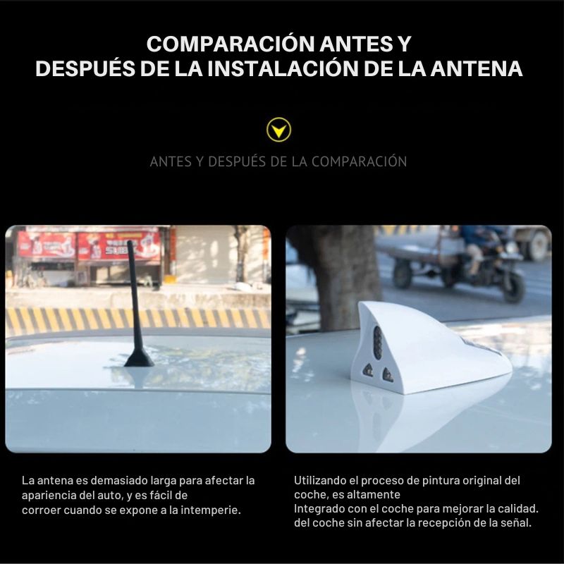 🦈 Solar LED Shark Antenna + Alarm Simulator