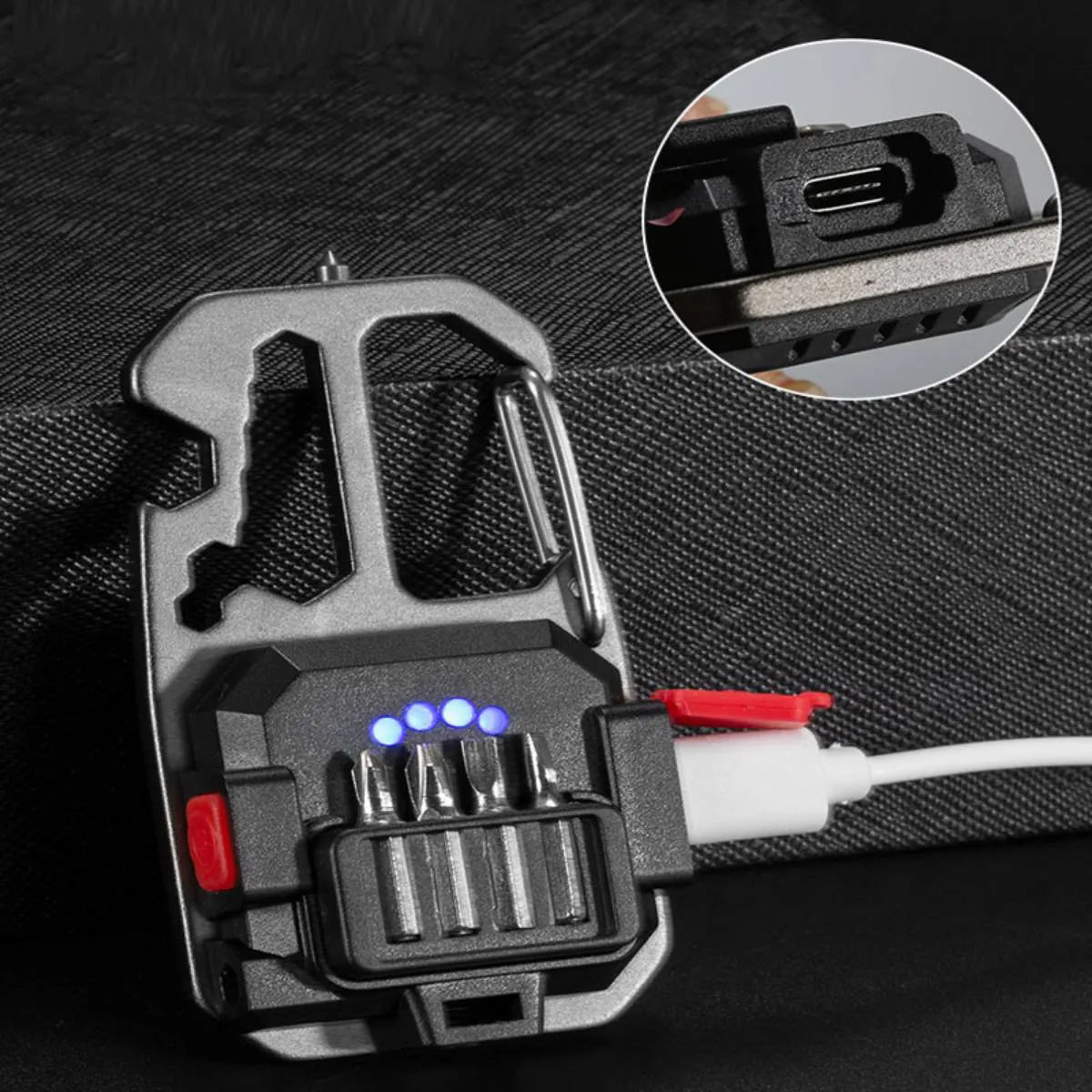 🔥 BUY 1 GET 2 🔦 4-in-1 Multifunction Cob Led Keychain Flashlight - FREE SHIPPING