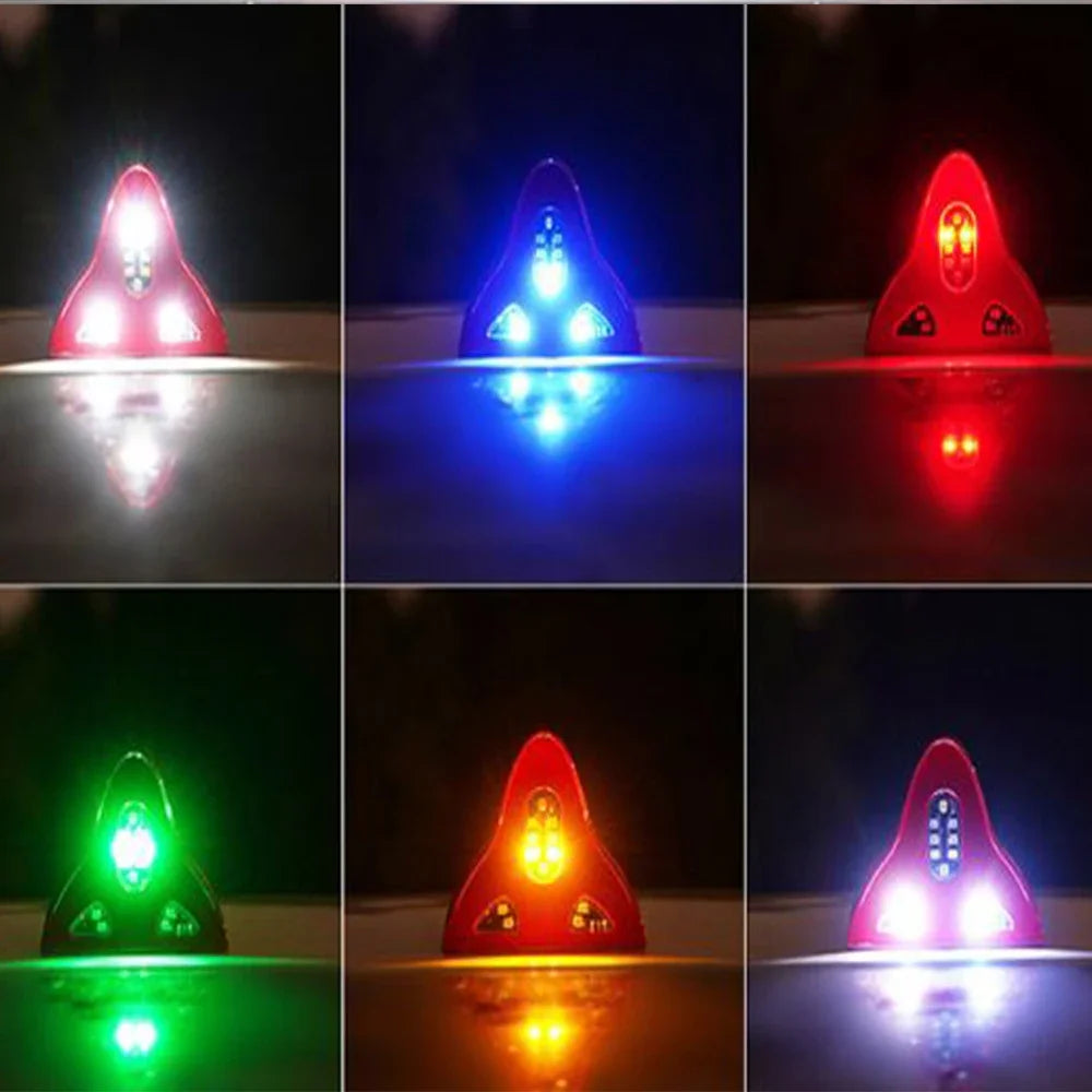 🦈 Solar LED Shark Antenna + Alarm Simulator