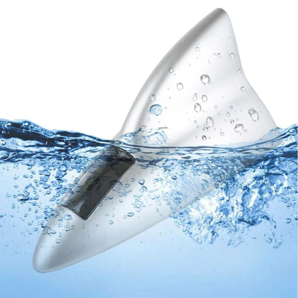 🦈 Solar LED Shark Antenna + Alarm Simulator