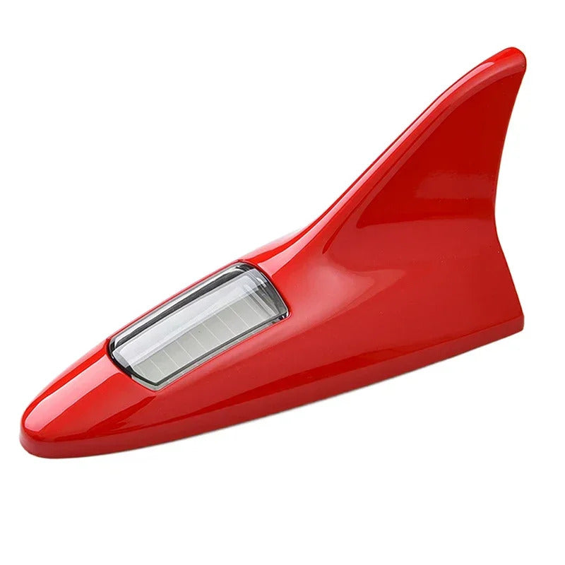 🦈 Solar LED Shark Antenna + Alarm Simulator