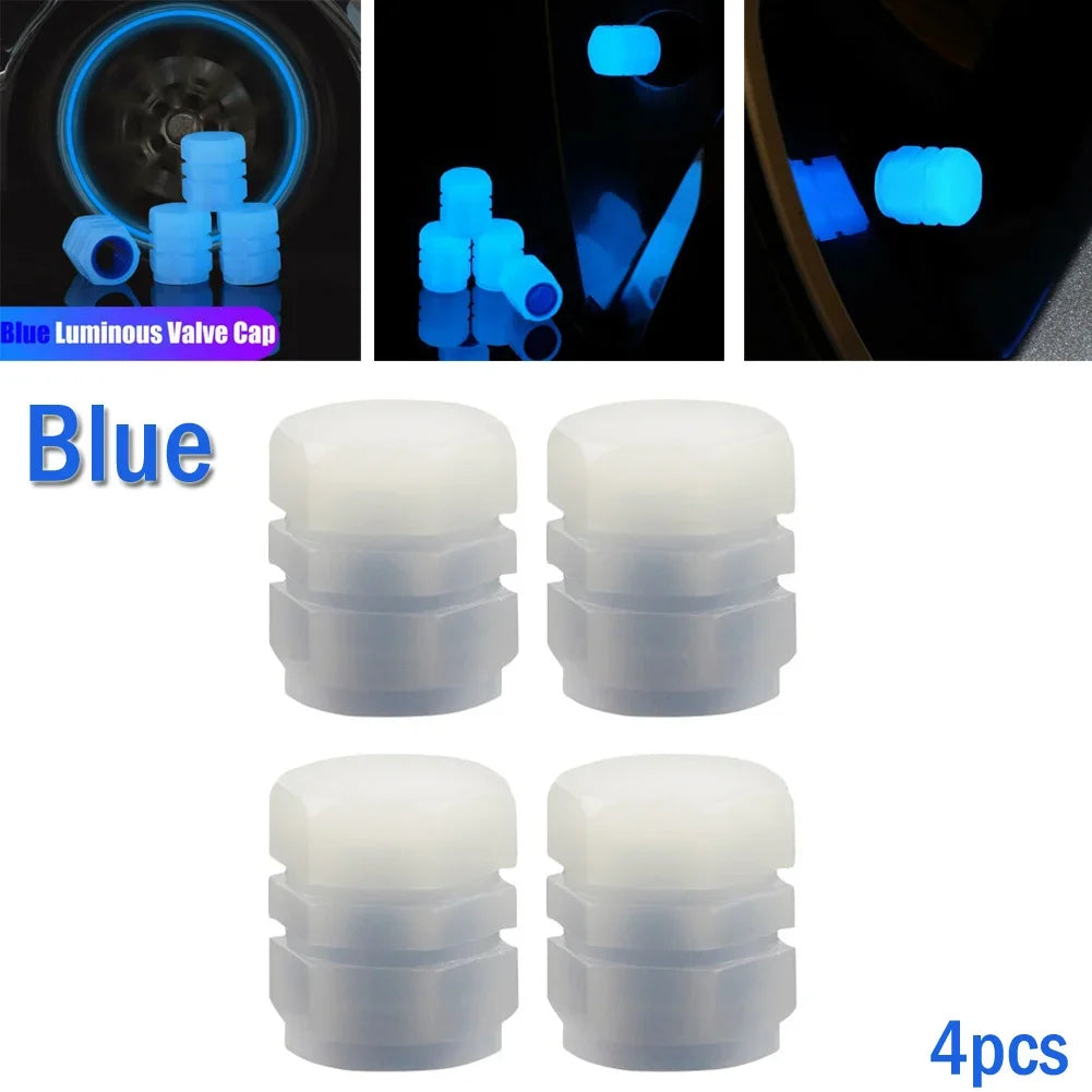 Universal Fluorescent Valve Stem Caps for Cars and Motorcycles - FREE SHIPPING