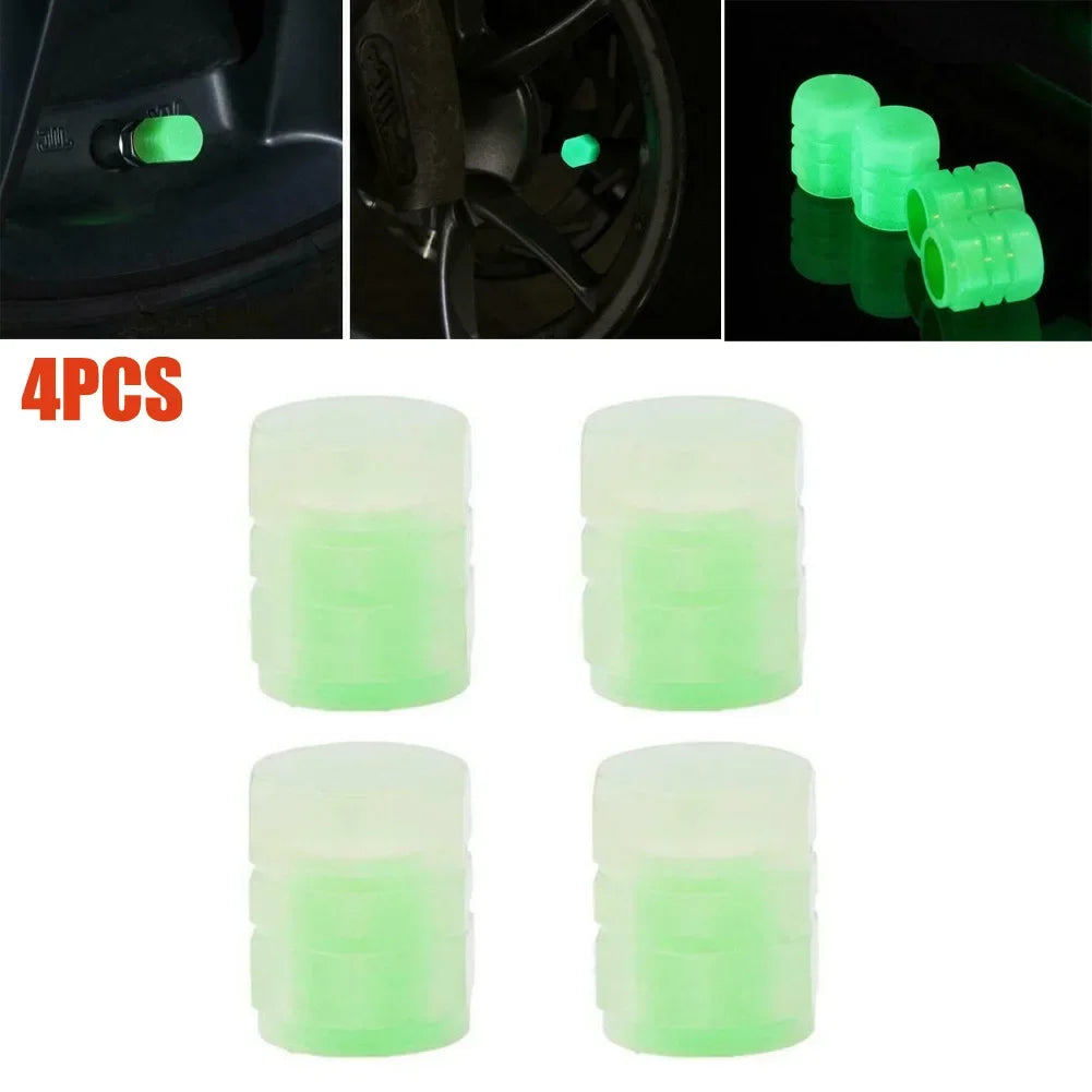 Universal Fluorescent Valve Stem Caps for Cars and Motorcycles - FREE SHIPPING