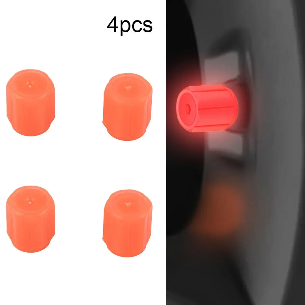 Universal Fluorescent Valve Stem Caps for Cars and Motorcycles - FREE SHIPPING