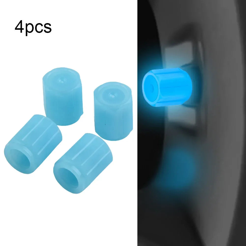 Universal Fluorescent Valve Stem Caps for Cars and Motorcycles - FREE SHIPPING