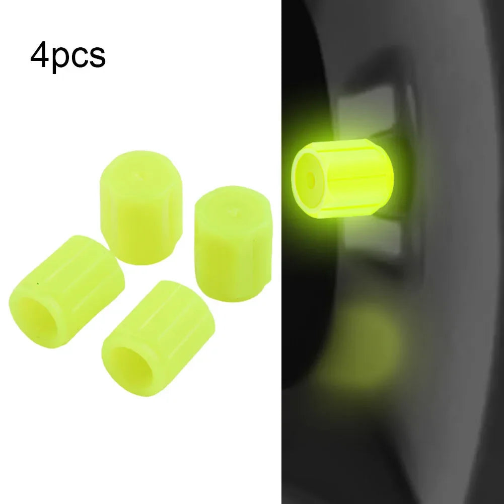 Universal Fluorescent Valve Stem Caps for Cars and Motorcycles - FREE SHIPPING