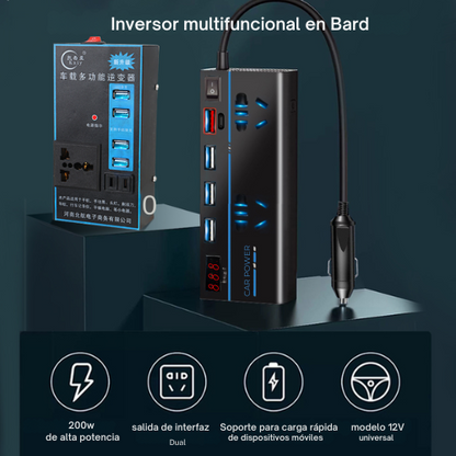 Inversor de Corriente CarVolt  Portátil para Coche 12/24V -  ENVIO GRATIS