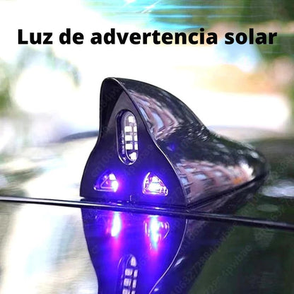 🦈 Solar LED Shark Antenna + Alarm Simulator 