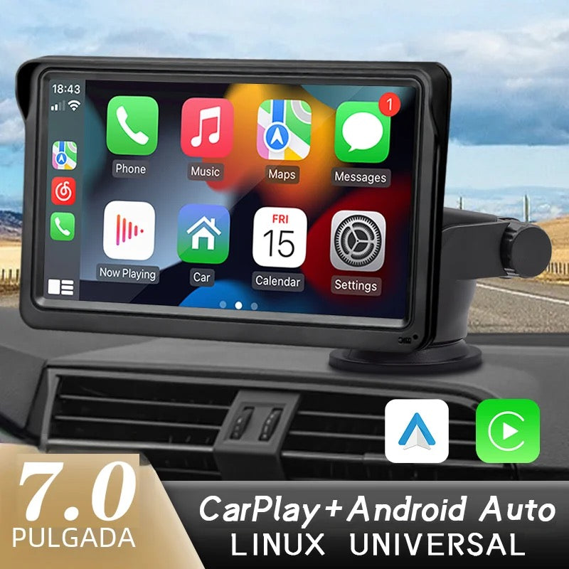 Universal Multimedia Display with CarPlay and Android Auto | + Exclusive Gift