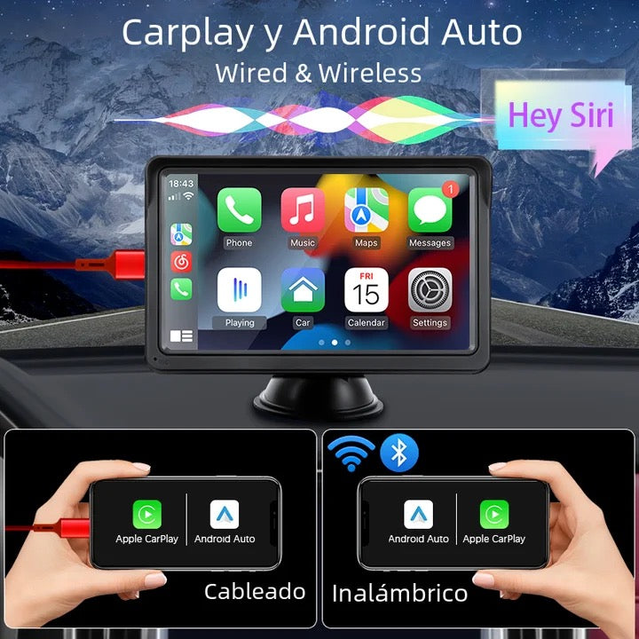 Universal Multimedia Display with CarPlay and Android Auto | + Exclusive Gift