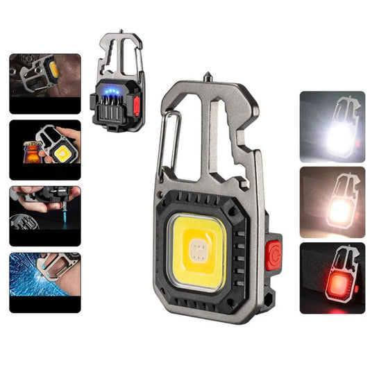 🔥 BUY 1 GET 2 🔦 4-in-1 Multifunction Cob Led Keychain Flashlight - FREE SHIPPING