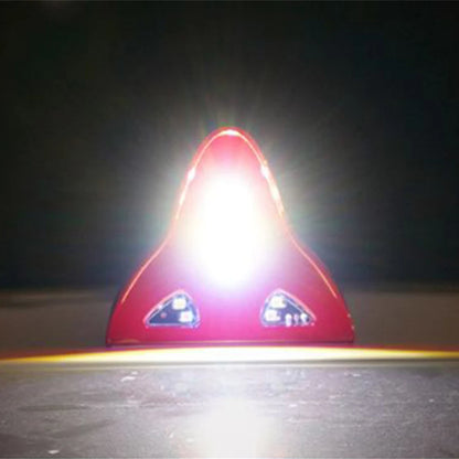 LED shark fin antenna mounted on black car